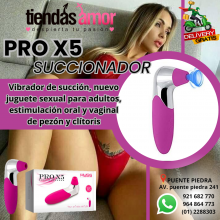 Succionador Pro X5 succión suave intermitente para estimular el clítoris.